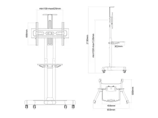 Neomounts Mobile Flat Screen Flo - 2