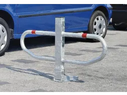 flexibele parkeerbeugel,HxB 600x1000mm,staal,aluminium/rood