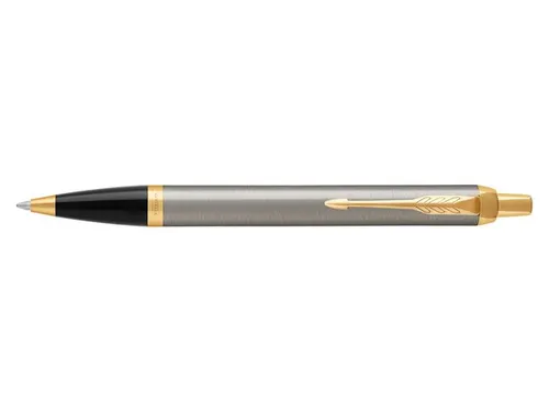 Balpen Parker IM Brushed Metal GT Medium Blauwe inkt