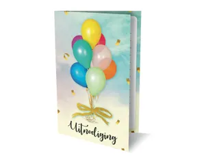 Interstat Uitnodiging Ballonnen PK 875 Set van 6 kaarten + enveloppen - 2