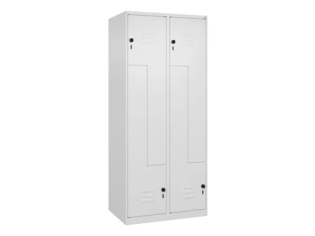 Z-garderobekast,HxBxD 1850x800x500mm,vak B 200/400mm,draaigrendel