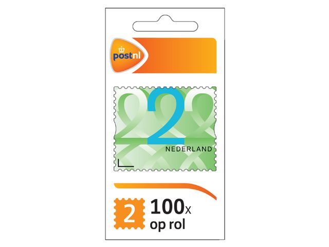 Postzegel NL waarde 2 zelfklevend 100 stuks | Postkamerbenodigdheden.be