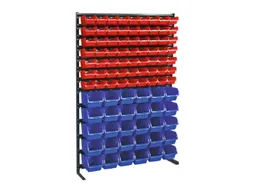 zichtbakkenstelling,HxBxD 1650x1114x350mm,93bakken kunststof,eenzijdig