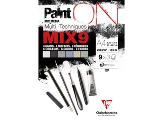 Mix Media Papier Clairefontaine A4 Paint On 27 vel 250gram assorti - 2
