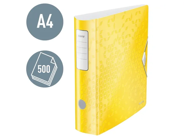 Ordner Leitz 1106 WOW 180° Active A4 80mm PP geel