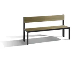 omkleedbank,HxLxD 796x1500x407mm,HPL eiken-sereno,frame staal RAL7021