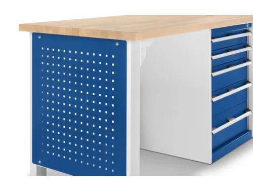 zijpaneel,v. werkbank,HxB 692x610mm,geperfor.,RAL5010