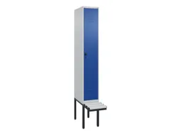 locker met bank,HxBxD 2120x300x815mm,1vak,vak B 300mm,draaigrendel