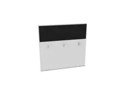 baliepaneel,v. bureau,aanbouw achter,B 1200mm,Bl-wit,BN8033-zwart