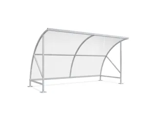 overdekte fietsenstalling,HxBxD 2290x4130x2180mm,dak polycarbonaat - 1