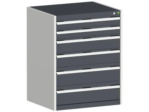ladekast 1000x800x650mm 6laden zware lasten RAL7035 front RAL7016