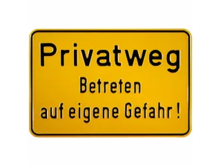 aanwijzingsbord,Eigen weg - Betreden op eigen risico! - 1