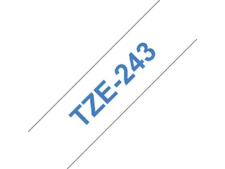 Labeltape Brother P-touch TZe-243 standaard 18mm blauw op wit - 2