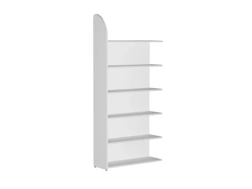 Basisveld 2250x1000x325mm 6legborden 1zijpaneel Achterwand Wit