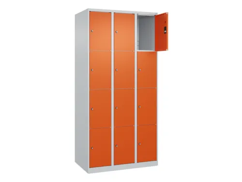 lockerkast,HxBxD 1850x900x500mm,3x4vakken,vak B 300mm,cil.-slot