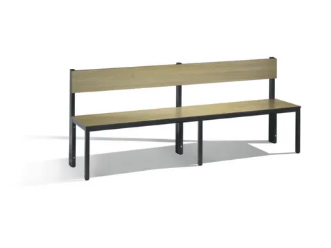 omkleedbank,HxLxD 796x2000x407mm,HPL eiken-sereno,frame staal RAL7021