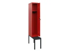 locker met bank,HxBxD 1950x300x815mm,1vak,vak B 300mm,draaigrendel