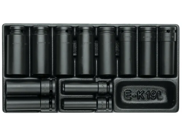 GEDORE 1500 ES K 19 L Set schroevendraaierbussen 1/2 inch in 1/3 ES mo