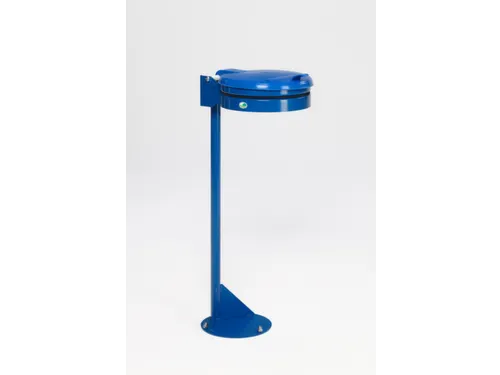Afvalverzamelaar Plaatstaal 120 Liter Kunststof Deksel Blauw