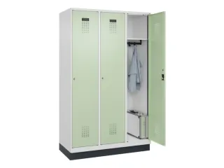 locker,HxBxD 1950x1200x500mm,3vak,vak B 400mm,cil.-slot,sokkel - 1