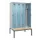 locker met bank,voor scheiding van kleding,HxBxD 2120x1200x815mm,4vak