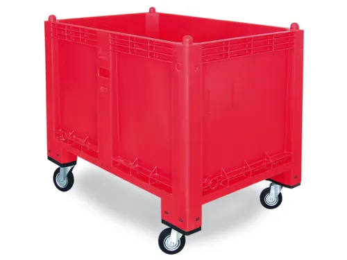 Stapelcontainer Pp Hxbxd 850X1200X800Mm 550 Liter 4Wielen Rood