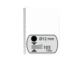 Draadrug Fellowes 12mm 34-rings A4 zwart 100stuks - 1