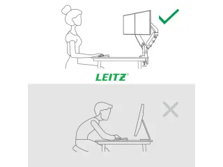 Monitorarm 2 Schermen Leitz Ergo ruimtebesparend dubbel grijs - 6