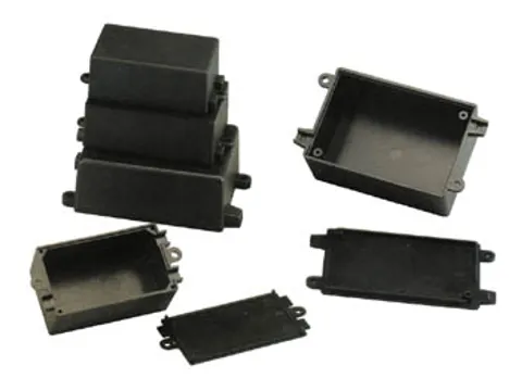 Behuizingen Met Montagegaten En Kabeluitsparingen Zwart 72x44x25