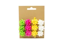 Mini strikken groen/roze/geel/wit 12 stuks