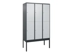 dubbeldekse locker,HxBxD 2120x1200x500mm,3x2vak.,vak B 400mm,cil.-slot