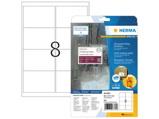 HERMA 8331 Weerbestendige verzendetiket A4 99,1x67,7mm Wit 200 stuks - 1
