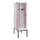 locker met bank,voor scheiding van kleding,HxBxD 2120x600x815mm,2vak