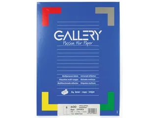 Gallery Witte Etiketten 99.1x93.1mm Ronde Hoeken - 1