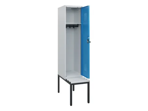locker met bank,HxBxD 1950x400x815mm,1vak,vak B 400mm,draaigrendel