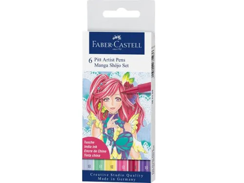 Tekenstift Faber-Castell Pitt Artist Pen Manga 6-delig etui Shôjo