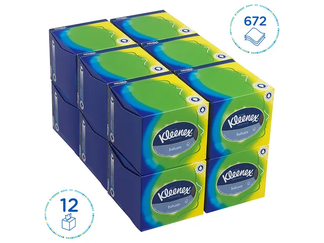 Facial tissues Kleenex kubus 3-laags 56stuks wit 8825