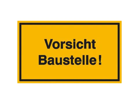 aanwijzingsbord,Pas op! Bouwplaats,aluminium gemerkt,gemoffeld