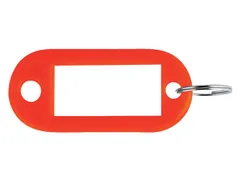Sleutellabel Pavo kunststof rood 100 stuks