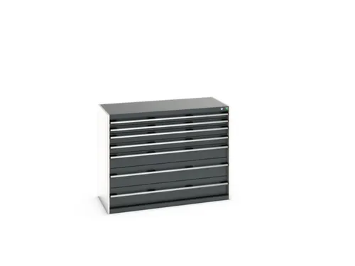 ladekast HxBxD 1000x1300x650mm 7laden romp RAL7035 front RAL7016