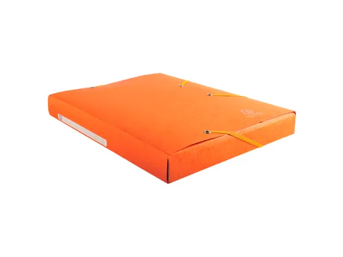 Elastomappen A4 glanskarton 3 kleppen monobloc-Oranje