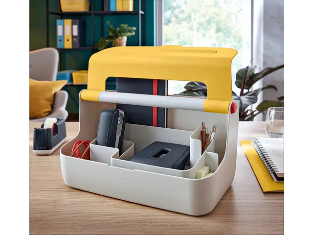 Opbergbox Leitz Cosy draagbaar kunststof geel 214x196x367mm