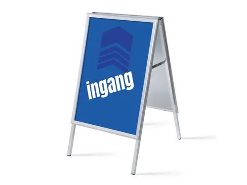 Stoepbord A1 complete set met print "INGANG" Blauw