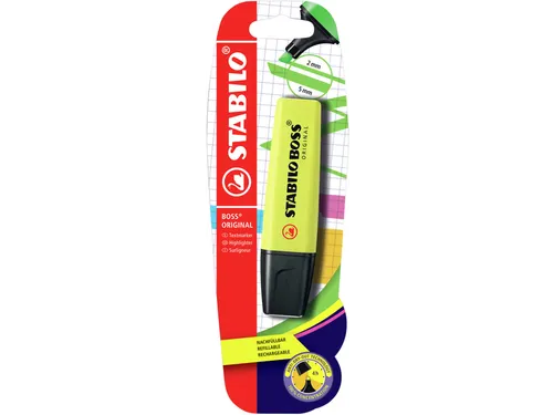 Markeerstift STABILO BOSS Original 70/24 geel blister à 1 stuk