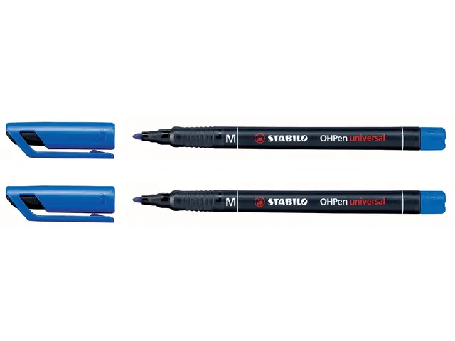 Viltstift STABILO OHpen 843/41 permanent rond medium blauw