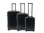 Reistrolleyset JSA 3-delig mat zwart gerecycled ABS