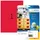 HERMA 5048 Gekleurde etiketten A4 210x297mm Neon Rood 20 stuks