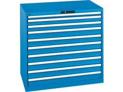 ladekast HxBxD 1000x1023x725mm 10laden key lock lak RAL5012