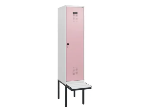 locker met bank,HxBxD 1950x400x815mm,1vak,vak B 400mm,draaigrendel