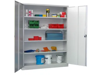 Ruime Draaideurkast Hxbxd 1950X1500X400Mm 4Legborden Ral7035 - 1